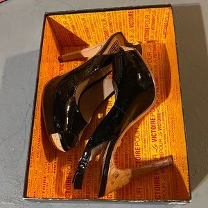 Black Open toed heels